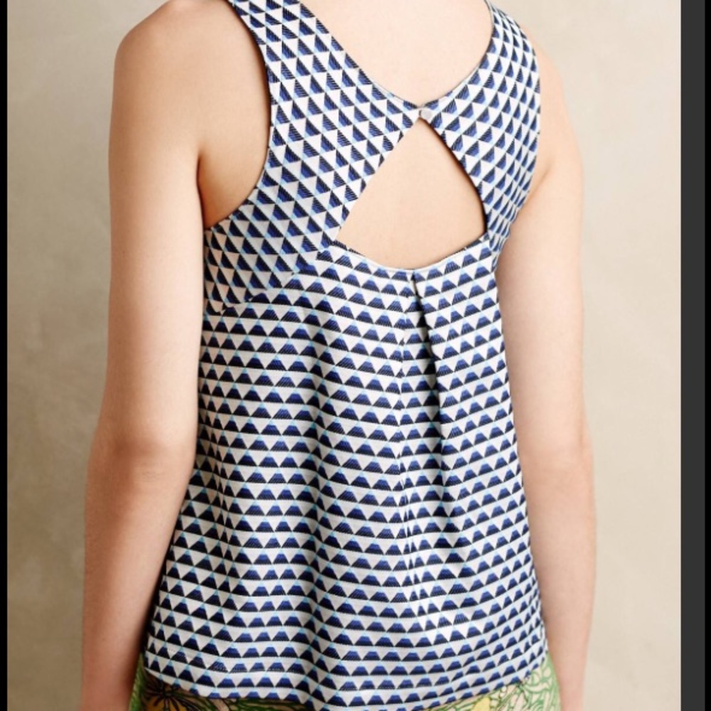 Anthropologie HD in Paris Tile Jacquard Halter - Picture 2 of 4